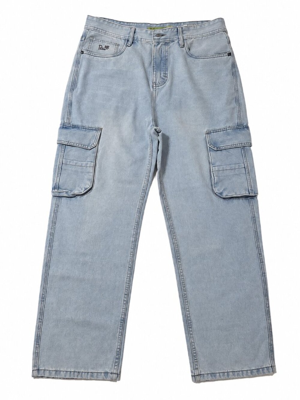 Element Premium Cargo Jeans Men's Size 32 Light Wash Wide Leg NWOT